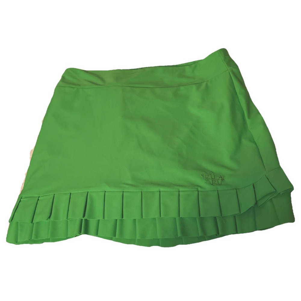 Tzu Tzu Golf Skort Pleated Skirt Pickleball Tennis Sour Apple Women's Sz XL 14